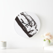 MAZDA FD3S RX-7 (リア)線画イラスト 壁掛け時計 GROTE KLOK (Huis)