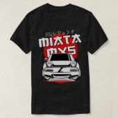 Mazda mx5 miata red moon (wit afdrukken) ticker t-shirt (Design voorkant)