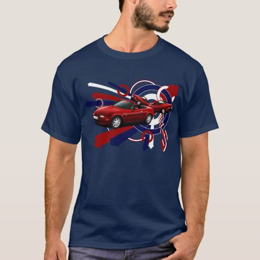 Mazda MX-5, Miata, Eunos Roadster T-shirt (Voorkant)