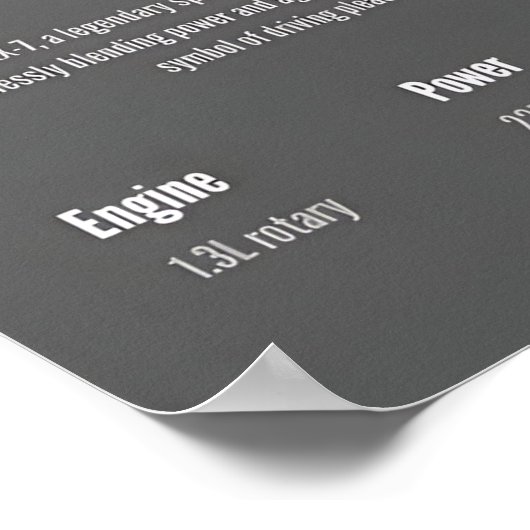 Mazda RX-7 FD Classic JDM Sports Poster (Hoek)