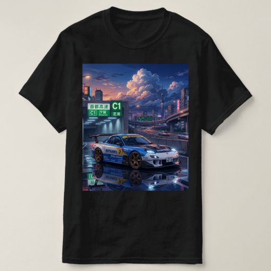 Mazda RX-7 FD Toerwagen T-shirt (Design voorkant)