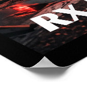 Mazda RX-7 Onder een Robijnrode Maan Poster (Hoek)