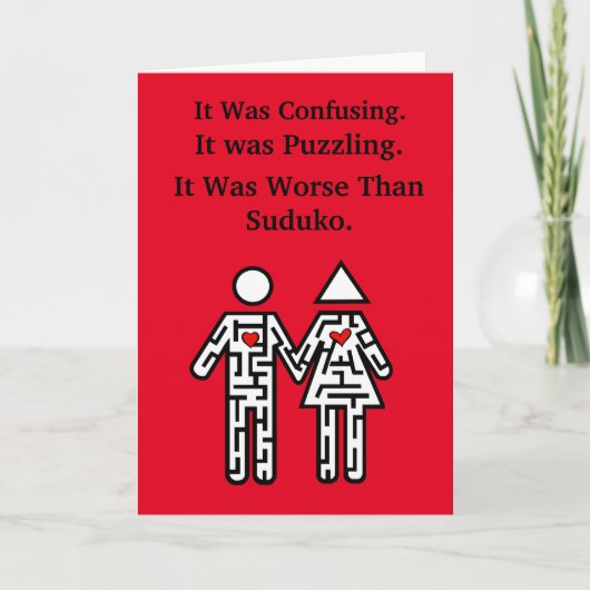 Maze Couple Fins-liefdeskaart Kaart (Voorkant)