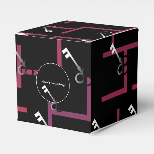 Maze Escape Party Maze for Snoep Box Bedankdoosjes (Voorkant Zijde)