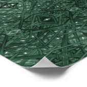 Maze Green Abstracte Alcohol Ink Kunst Poster (Hoek)