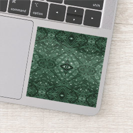Maze Green Abstracte Alcohol Ink Kunst Sticker