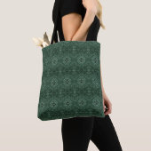 Maze Green Abstracte Alcohol Ink Kunst Tote Bag (Dichtbij)