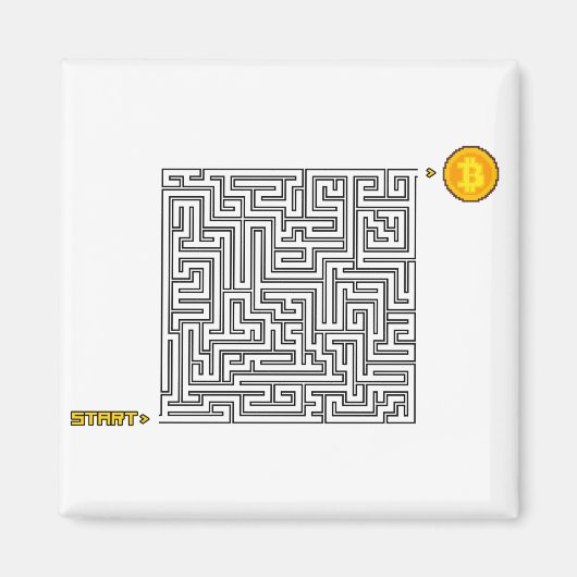 Maze labyrint start bitcoin geen oplossing magneet (Voorkant)