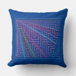 Maze met kleurrijke achtergrond kussen