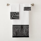 Maze Mudcloth Bath Towel Set Bad Handdoek (Insitu)