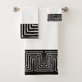 Maze Mudcloth Bath Towel Set Bad Handdoek