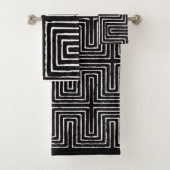Maze Mudcloth Bath Towel Set Bad Handdoek (Insitu)