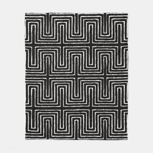 Maze Mudcloth Fleece Blanket (Voorkant)