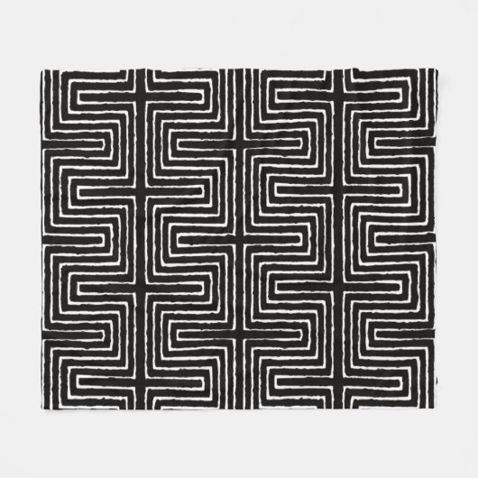 Maze Mudcloth Fleece Blanket (Voorkant (Horizontaal))