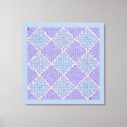 Maze Patchwork Canvas Afdruk (Voorkant)