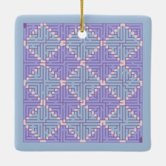 Maze Patchwork Keramisch Ornament (Achterkant)
