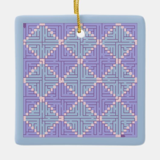 Maze Patchwork Keramisch Ornament (Voorkant)