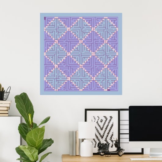 Maze Patchwork Poster (Thuiskantoor)