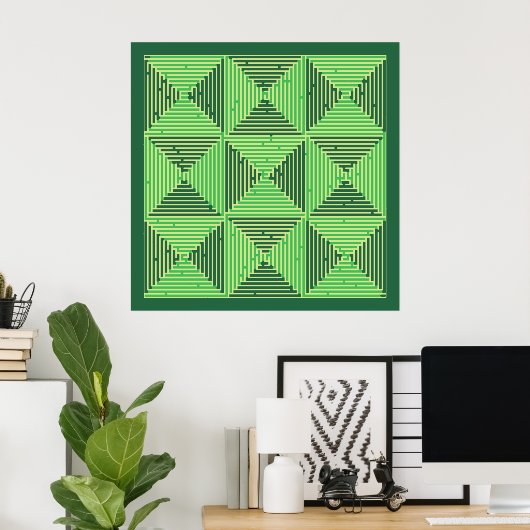 Maze Patchwork Poster (Thuiskantoor)