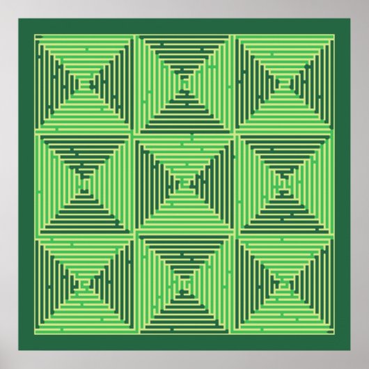 Maze Patchwork Poster (Voorkant)