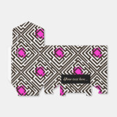 Maze Patroon met Roze Stippen Aangepaste tekst Bedankdoosjes (Uitgevouwen)