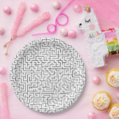 Maze patroon papieren bordje (Feest)