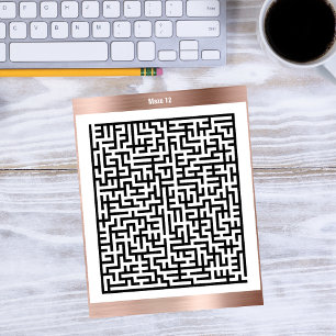 Maze Puzzel Twaalf Koper   Activiteit Kaarten