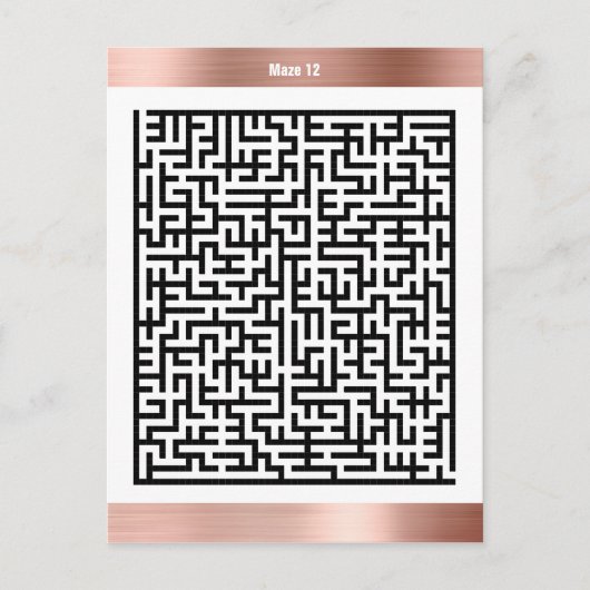 Maze Puzzel Twaalf Koper | Activiteit Kaarten (Voorkant)