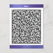 Maze Puzzel Vier Paarse | Activiteit Kaarten (Voorkant)