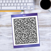 Maze Puzzel Vier Paarse | Activiteit Kaarten
