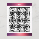 Maze Puzzle 21 Red | ActiviteitenKaarten Briefkaart (Voorkant)