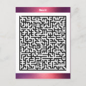 Maze Puzzle 22 Red | ActiviteitenKaarten Briefkaart (Voorkant)