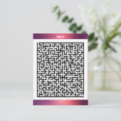 Maze Puzzle 25 Red | ActiviteitenKaarten Briefkaart (Staand voorkant)