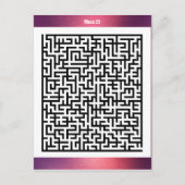 Maze Puzzle 25 Red | ActiviteitenKaarten Briefkaart (Voorkant)