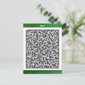 Maze Puzzle Eight Green | ActiviteitenKaarten Briefkaart (Staand voorkant)