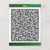 Maze Puzzle Eight Green | ActiviteitenKaarten Briefkaart (Voorkant)