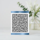 Maze Puzzle Eighteen Blue | ActiviteitenKaarten Briefkaart (Staand voorkant)