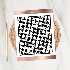 Maze Puzzle Fourteen Copper | ActiviteitenKaarten Briefkaart