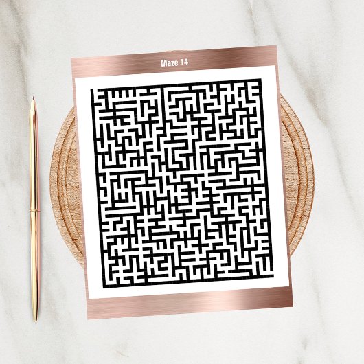 Maze Puzzle Fourteen Copper | ActiviteitenKaarten Briefkaart