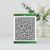 Maze Puzzle Seven Green | ActiviteitenKaarten Briefkaart (Staand voorkant)