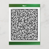 Maze Puzzle Seven Green | ActiviteitenKaarten Briefkaart (Voorkant)