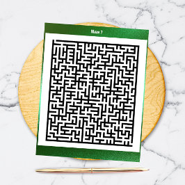 Maze Puzzle Seven Green | ActiviteitenKaarten Briefkaart
