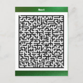 Maze Puzzle Six Green | ActiviteitenKaarten Briefkaart (Voorkant)