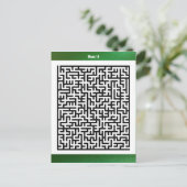 Maze Puzzle Ten Green | ActiviteitenKaarten Briefkaart (Staand voorkant)