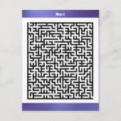 Maze Puzzle Two Paars | ActiviteitenKaarten Briefkaart (Voorkant)