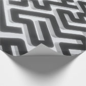 Maze Silver Black Cadeaupapier (Hoek)