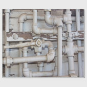 Maze van metalen buizen cadeaupapier (Vlak)