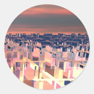 Maze van Toevoeging Ronde Sticker