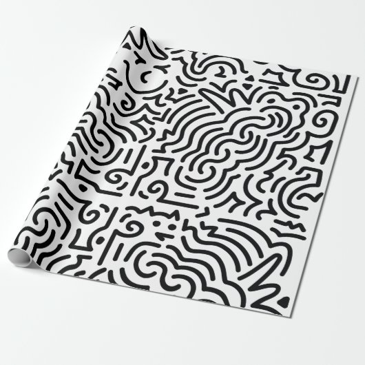 Maze Wrapping Paper Cadeaupapier (Uitgerold)