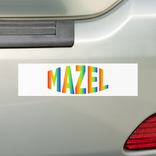 MAZEL BUMPERSTICKER (Op auto)